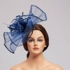 Hats | Elegant Flower Mesh Tea Party/Cocktail/Kentucky Derby Fascinators With Clip Dark Navy – Girls