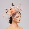 Hats | Elegant Flower Mesh Tea Party/Cocktail/Kentucky Derby Fascinators With Clip Dark Navy – Girls