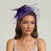 Hats | Elegant Flower/Tulle/Faux Feather Fascinators Mesh Tea Party/Cocktail/Kentucky Derby Hats With Clip Black – Girls