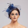 Hats | Elegant Flower/Tulle/Faux Feather Fascinators Mesh Tea Party/Cocktail/Kentucky Derby Hats With Clip Black – Girls