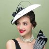 Hats | Elegant Kentucky Derby/Ladies Day Saucer Hats/Cocktail Hats/Fascinators With Headband As The Picture – Girls