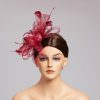 Hats | Faux Feather/Flower Mesh Kentucky Derby Fascinators With Clip Dark Navy – Girls