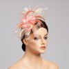 Hats | Faux Feather/Flower Mesh Kentucky Derby Fascinators With Clip Dark Navy – Girls