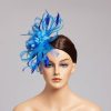 Hats | Faux Feather/Flower Mesh Kentucky Derby Fascinators With Clip Dark Navy – Girls