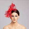 Hats | Faux Feather/Flower Mesh Kentucky Derby Fascinators With Clip Dark Navy – Girls