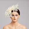 Hats | Faux Feather/Flower Mesh Kentucky Derby Fascinators With Clip Dark Navy – Girls