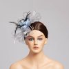 Hats | Faux Feather/Flower Mesh Kentucky Derby Fascinators With Clip Dark Navy – Girls