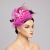 Hats | Faux Feather/Flower Mesh Kentucky Derby Fascinators With Clip Gold – Girls