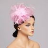 Hats | Faux Feather/Flower Mesh Kentucky Derby Fascinators With Clip Gold – Girls