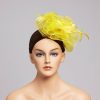 Hats | Faux Feather/Flower Mesh Kentucky Derby Fascinators With Clip Gold – Girls