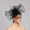 Hats | Faux Feather/Flower Mesh Kentucky Derby Fascinators With Clip Purple – Girls