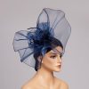 Hats | Faux Feather/Flower Mesh Kentucky Derby Fascinators With Clip Purple – Girls