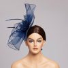 Hats | Faux Feather/Flower Mesh Kentucky Derby Fascinators With Clip Purple – Girls