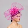 Hats | Faux Feather/Flower Mesh Kentucky Derby Fascinators With Clip Purple – Girls