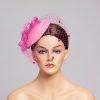 Hats | Imitation Pearls/Veil Mesh Kentucky Derby Fascinators With Clip Burgundy – Girls