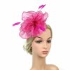 Hats | Vintage Faux Feather Mesh Tea Party/Cocktail/Kentucky Derby Fascinators With Clip/Headband Pink – Girls