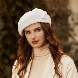 Hats | Women’s Classic Wool Casual/Tea Party Beret Hats White – Girls