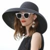 Hats | Women’s Classic/Wide Brim Casual/Holiday/Beach Summer Sun Hats/Straw Hats Black – Girls