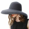 Hats | Women’s Classic/Wide Brim Casual/Holiday/Beach Summer Sun Hats/Straw Hats Black – Girls