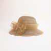 Hats | Women’s Elegant Bowknot Wedding/Ladies Day Sun Hats/Church Hats/Straw Hats Apricot – Girls