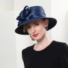 Hats | Women’s Elegant Flower Cocktail/Ladies Day Church Hats Dark Blue – Girls