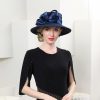 Hats | Women’s Elegant Flower Cocktail/Ladies Day Church Hats Dark Blue – Girls