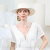 Hats | Women’s Elegant Imitation Pearls Wedding/Ladies Day Sun Hats/Church Hats/Straw Hats Beige – Girls