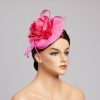 Hats | Women’s Elegant/Vintage Cocktail/Kentucky Derby Flower Fascinators Gray – Girls