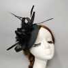 Hats | Women’s Elegant/Vintage Cocktail/Kentucky Derby Flower Fascinators Gray – Girls