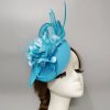 Hats | Women’s Elegant/Vintage Cocktail/Kentucky Derby Flower Fascinators Gray – Girls