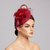 Hats | Women’s Elegant/Vintage Cocktail/Kentucky Derby Flower Fascinators Gray – Girls