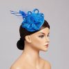 Hats | Women’s Elegant/Vintage Mesh With Flower Cocktail/Kentucky Derby Fascinators With Clip Royal Blue – Girls