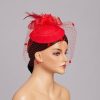 Hats | Women’s Elegant/Vintage Mesh With Flower/Faux Feather Cocktail/Kentucky Derby Pillbox Hats/Fascinators With Clip Black – Girls