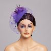 Hats | Women’s Elegant/Vintage Mesh With Flower/Faux Feather Cocktail/Kentucky Derby Pillbox Hats/Fascinators With Clip Black – Girls