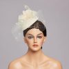 Hats | Women’s Elegant/Vintage Mesh With Flower/Faux Feather Cocktail/Kentucky Derby Pillbox Hats/Fascinators With Clip Black – Girls