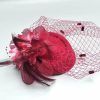 Hats | Women’s Elegant/Vintage Mesh With Flower/Faux Feather Cocktail/Kentucky Derby Pillbox Hats/Fascinators With Clip Black – Girls