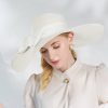 Hats | Women’s Elegant/Wide Brim Bowknot Wedding/Holiday/Beach Summer Sun Hats/Church Hats/Straw Hats Beige – Girls