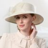 Hats | Women’s Elegant/Wide Brim Bowknot Wedding/Tea Party Sun Hats/Church Hats/Straw Hats Champagne – Girls