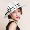 Hats | Women’s Elegant/Wide Brim Bowknot/Polka Dot Wedding/Kentucky Derby Church Hats Black – Girls