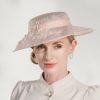 Hats | Women’s Elegant/Wide Brim Flower Sinamay Wedding/Ladies Day Church Hats Pink – Girls