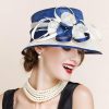 Hats | Women’s Elegant/Wide Brim Sinamay Kentucky Derby Church Hats Blue – Girls