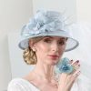 Hats | Women’s Elegant/Wide Brim Sinamay Kentucky Derby Church Hats Blue – Girls