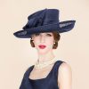 Hats | Women’s Fancy/Wide Brim Bowknot Sinamay Wedding/Kentucky Derby Church Hats Black – Girls