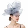 Hats | Women’s Mesh Flower Kentucky Derby Fascinators With Clip Beige – Girls