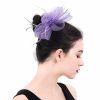 Hats | Women’s Mesh Kentucky Derby Fascinators With Clip Light Purple – Girls