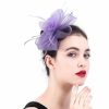 Hats | Women’s Mesh Kentucky Derby Fascinators With Clip Light Purple – Girls