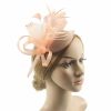 Hats | Women’s Mesh With Bowknot/Faux Feather Kentucky Derby Fascinators With Clip/Headband Gold – Girls