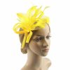 Hats | Women’s Mesh With Bowknot/Faux Feather Kentucky Derby Fascinators With Clip/Headband Gold – Girls