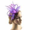 Hats | Women’s Mesh With Bowknot/Faux Feather Kentucky Derby Fascinators With Clip/Headband Gold – Girls