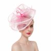 Hats | Women’s Mesh With Bowknot/Faux Feather Kentucky Derby Fascinators With Clip/Headband Pink – Girls